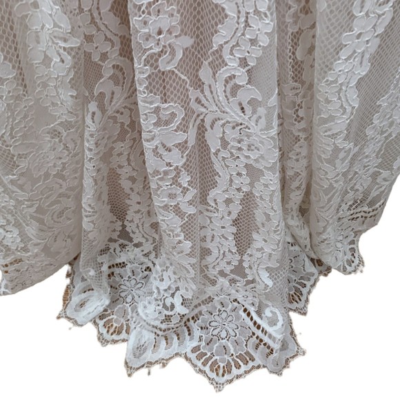 NWT BHLDN Tadashi Shoji Fiorelle Ivory Lace V Neck Wedding Gown Size 4 - Picture 14 of 14